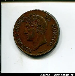 5 CENTIMES HONORE V 1819-1841