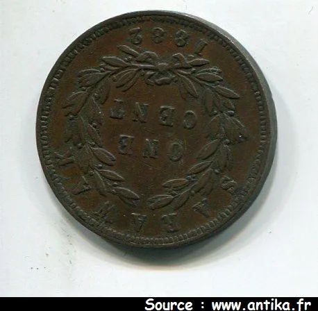 1 CENT Bronze RAKAH C.BROOKE