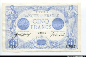 5 FRANCS BLEU - Type 1905