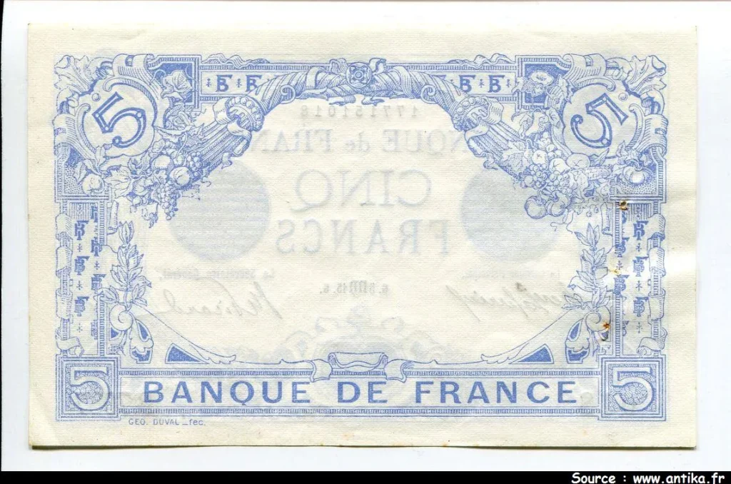 5 FRANCS BLEU - Type 1905