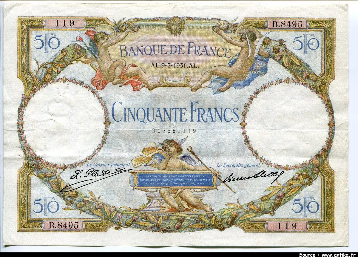 50 FRANCS LOM - Type 1927 Modifié
