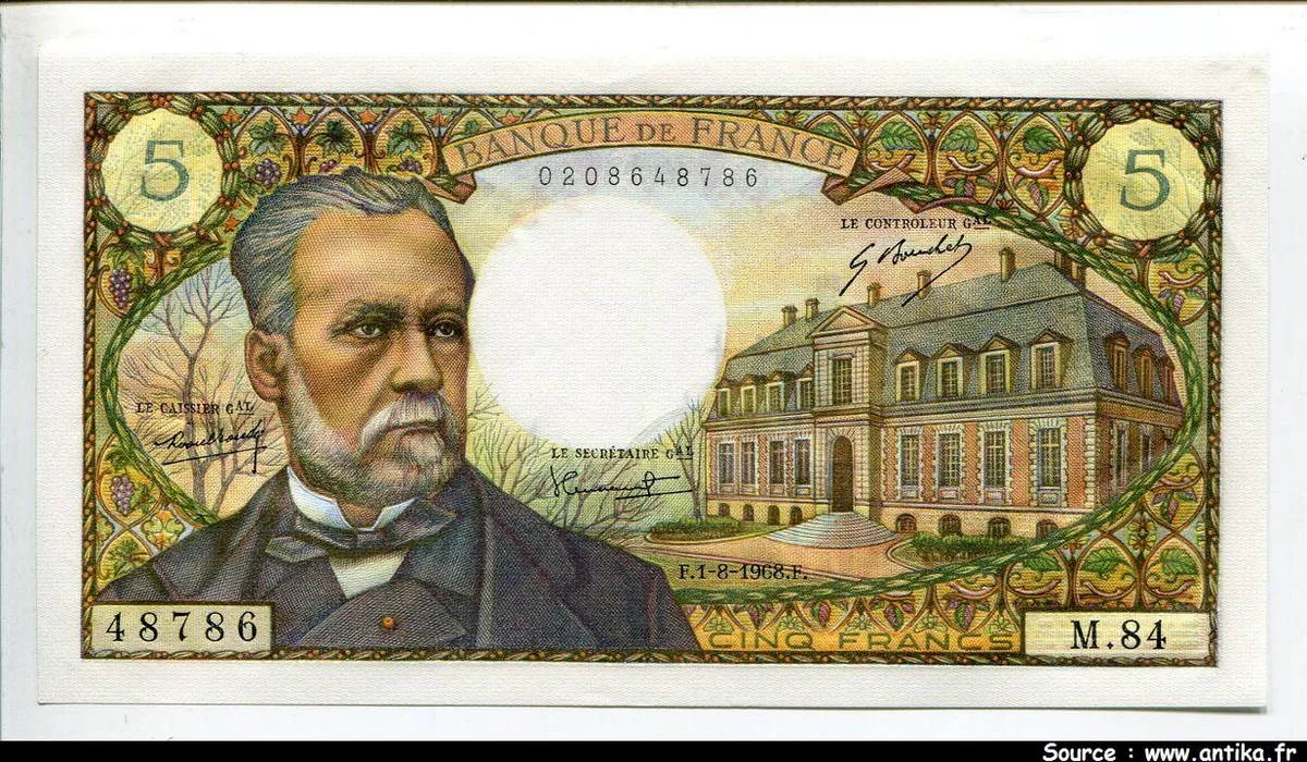 5 FRANCS PASTEUR - Type 1966