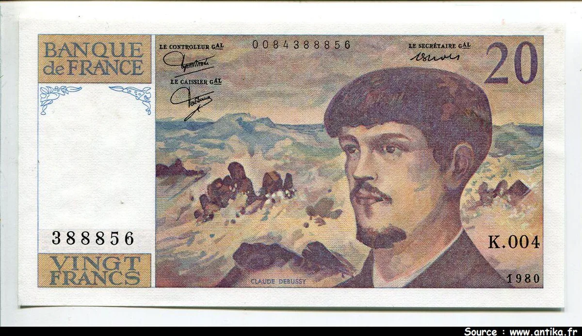20 FRANCS DEBUSSY - Type 1980