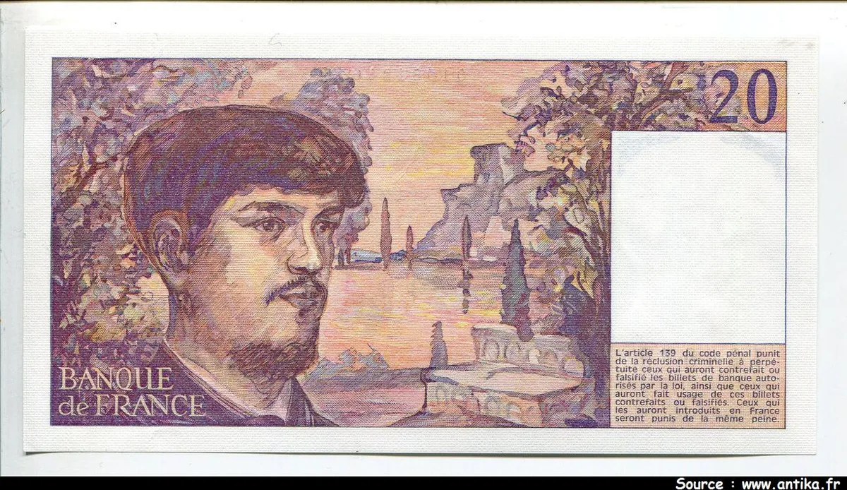 20 FRANCS DEBUSSY - Type 1980