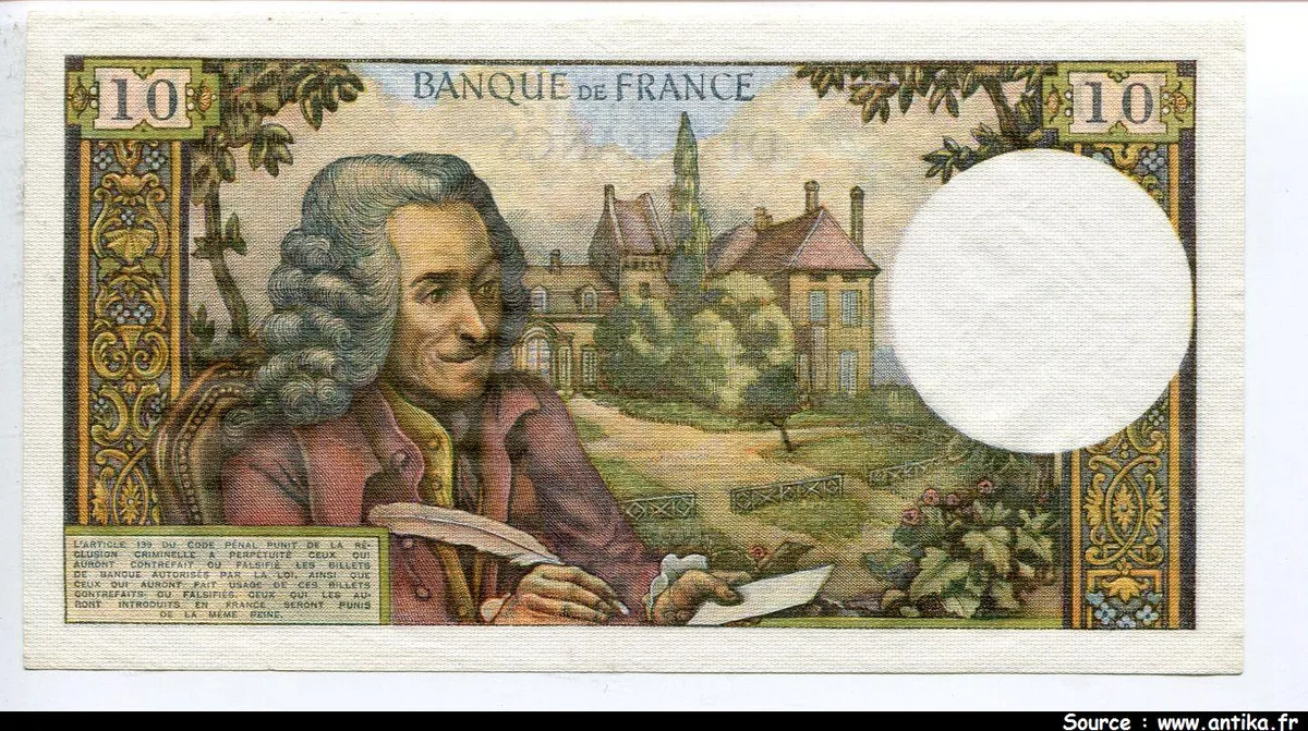 10 FRANCS VOLTAIRE - Type 1963