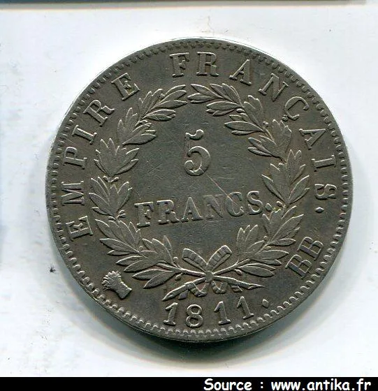 5 FRANCS NAP EMP revers EMPIRE