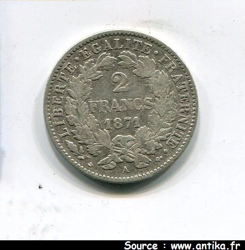 2 FRANCS CERES avec légende