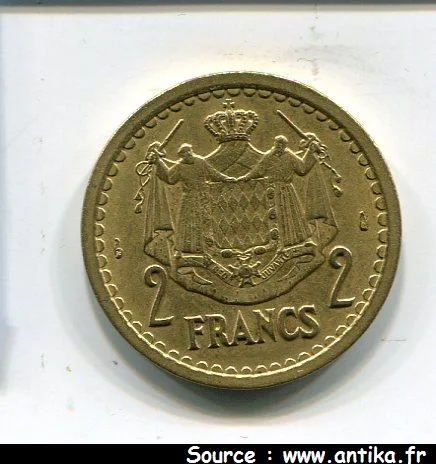 2 FRANCS LOUIS II 1922-1949