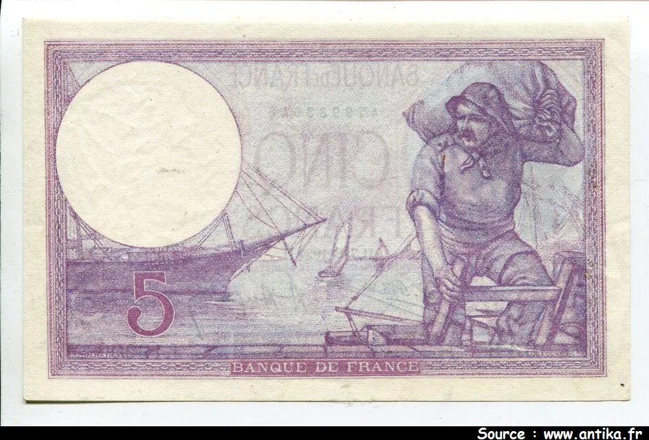 5 FRANCS VIOLET - Type 1917
