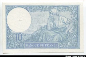 10 FRANCS MINERVE - Type 1915 modifié