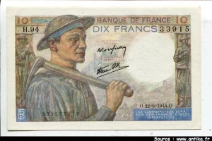 10 FRANCS MINEUR - type 1941