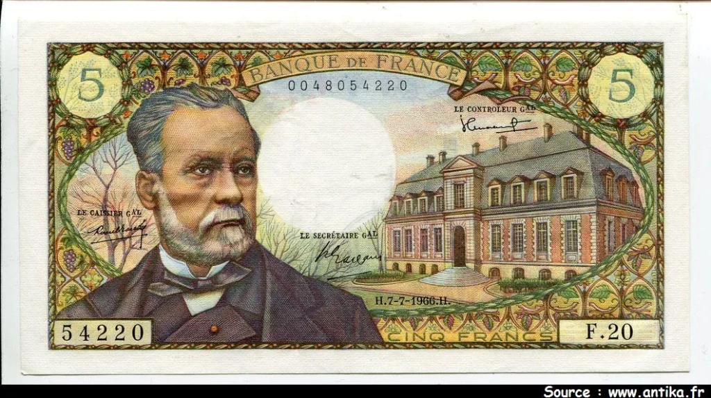5 FRANCS PASTEUR - Type 1966