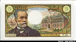 5 FRANCS PASTEUR - Type 1966