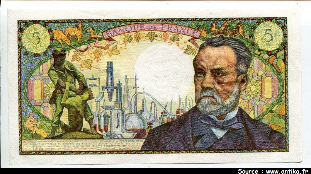 5 FRANCS PASTEUR - Type 1966