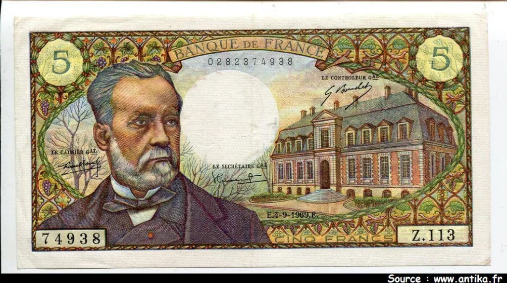 5 FRANCS PASTEUR - Type 1966