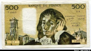 500 FRANCS PASCAL - Type 1968