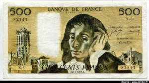 500 FRANCS PASCAL - Type 1968