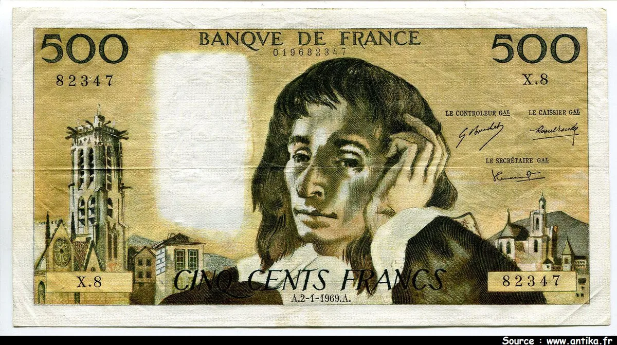 500 FRANCS PASCAL - Type 1968