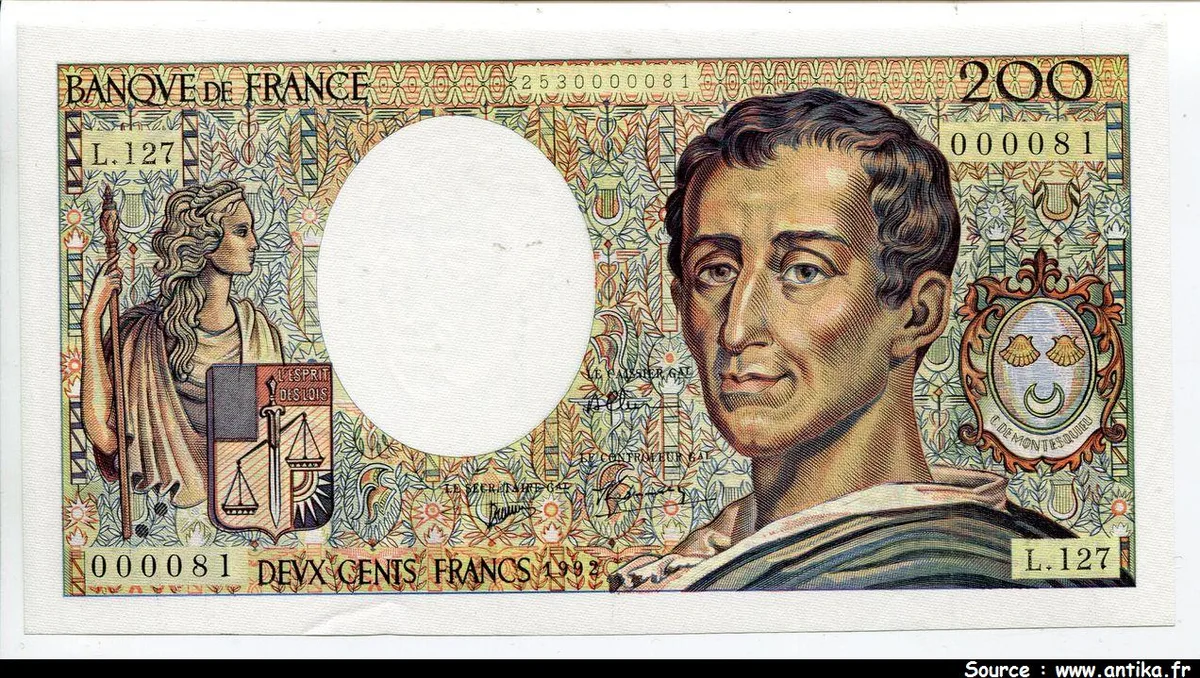 200 FRANCS MONTESQUIEU -Type 1981
