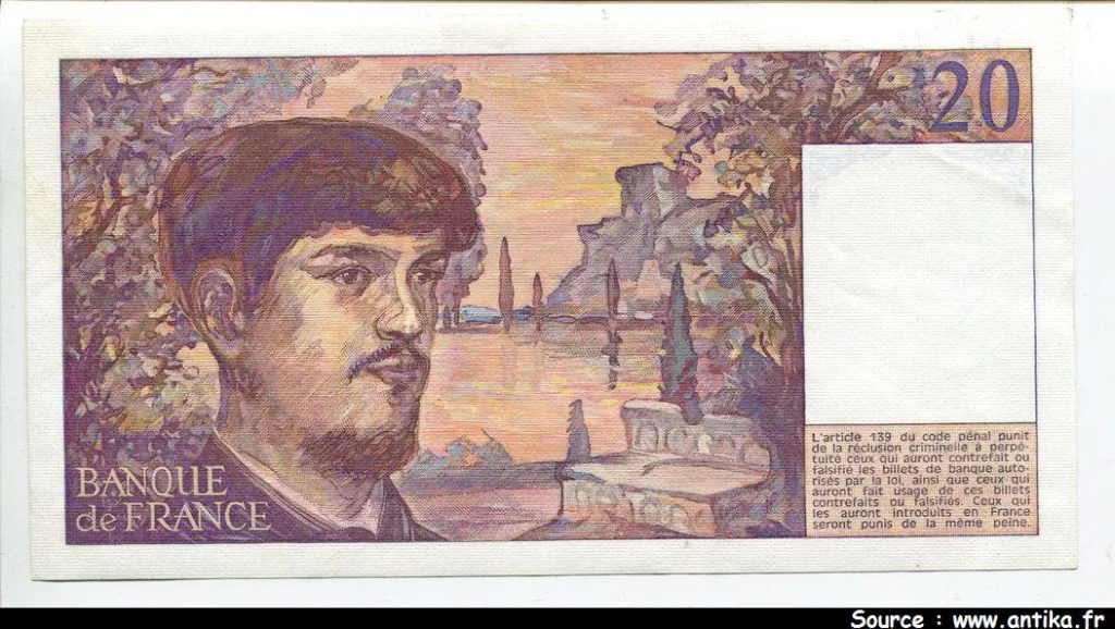 20 FRANCS DEBUSSY - Type 1980