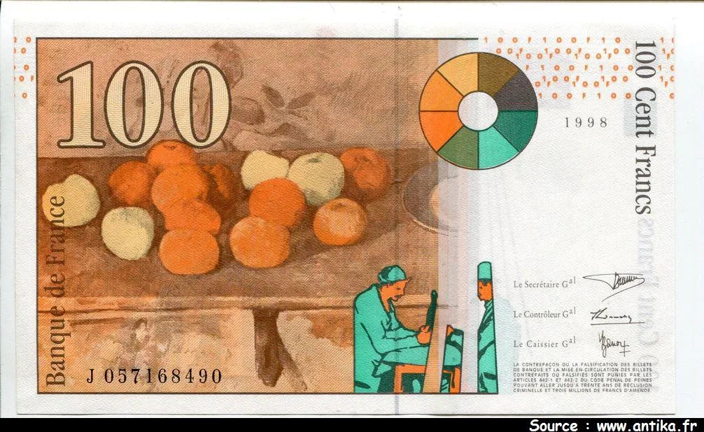 100 FRANCS CEZANNE -Type 1997