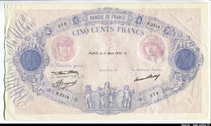 500 FRANCS BLEU & ROSE - Type 1888