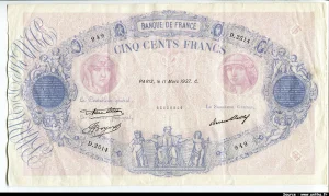 500 FRANCS BLEU & ROSE - Type 1888