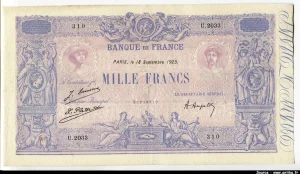 1000 FRANCS BLEU & ROSE - Type 1889