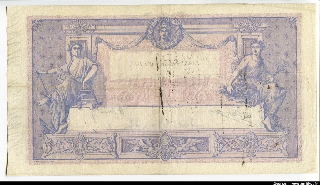1000 FRANCS BLEU & ROSE - Type 1889