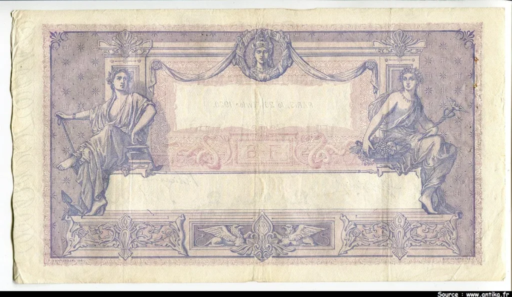 1000 FRANCS BLEU & ROSE - Type 1889