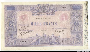1000 FRANCS BLEU & ROSE - Type 1889