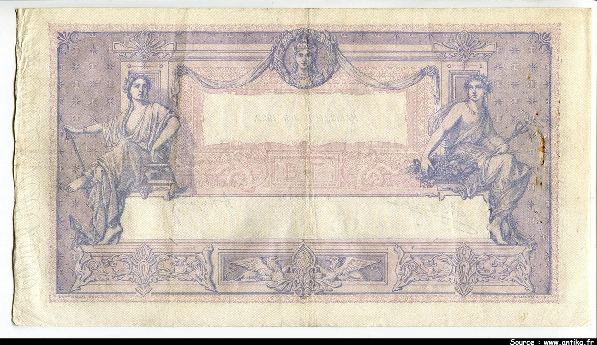 1000 FRANCS BLEU & ROSE - Type 1889