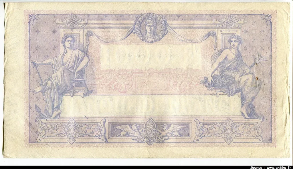 1000 FRANCS BLEU & ROSE - Type 1889