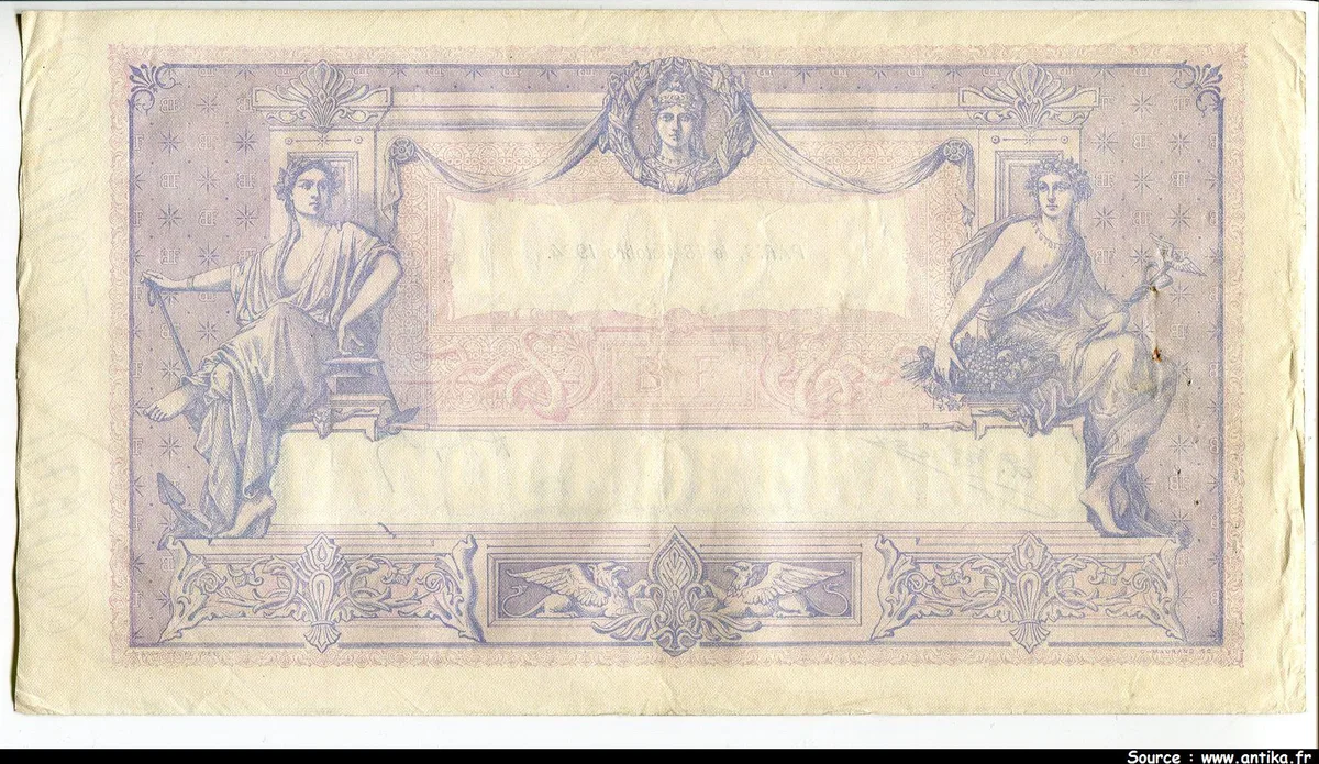 1000 FRANCS BLEU & ROSE - Type 1889