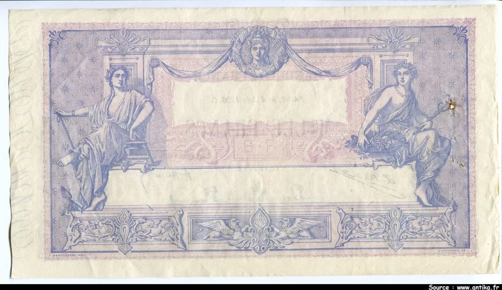 1000 FRANCS BLEU & ROSE - Type 1889