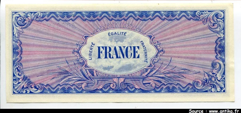 100 FRANCS Verso "France"