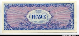 100 FRANCS Verso "France"