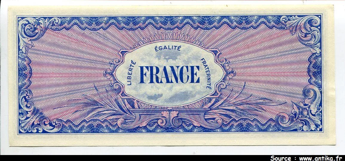 100 FRANCS Verso "France"