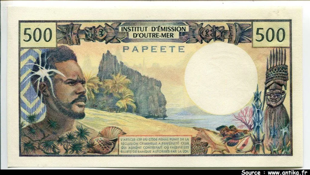 500 FRANCS Polynésien République Française