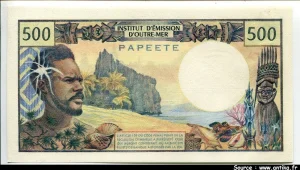 500 FRANCS Polynésien République Française