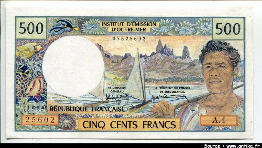 500 FRANCS Polynésien République Française