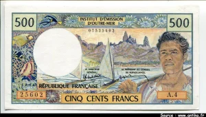 500 FRANCS Polynésien République Française