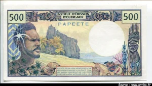 500 FRANCS Polynésien République Française