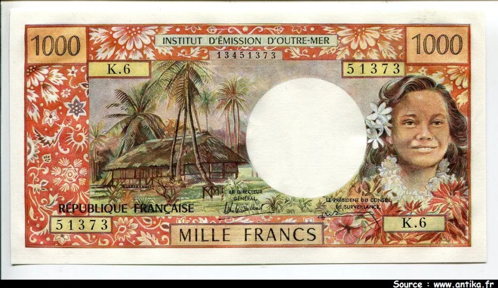 1000 FRANCS Hibiscus République Française