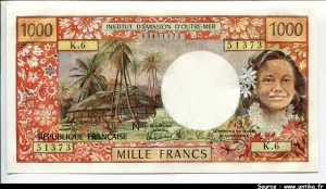 1000 FRANCS Hibiscus République Française