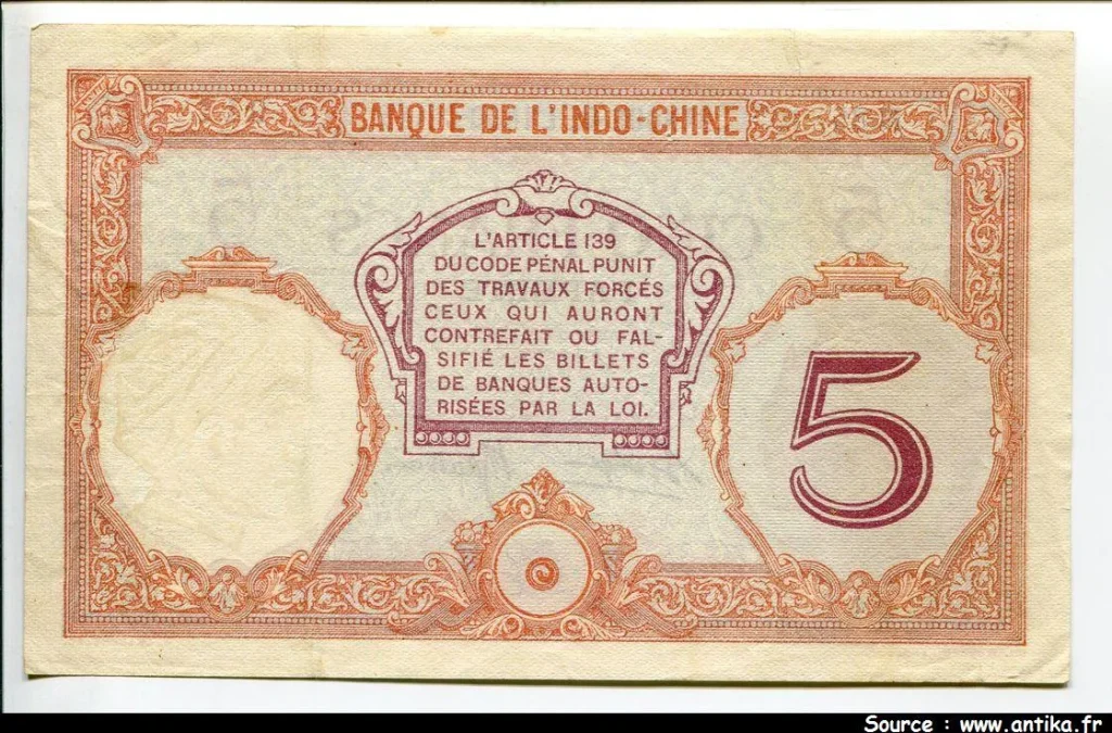 5 FRANCS "Walhain" PAPEETE