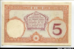 5 FRANCS "Walhain" PAPEETE