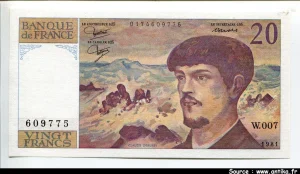 20 FRANCS DEBUSSY - Type 1980