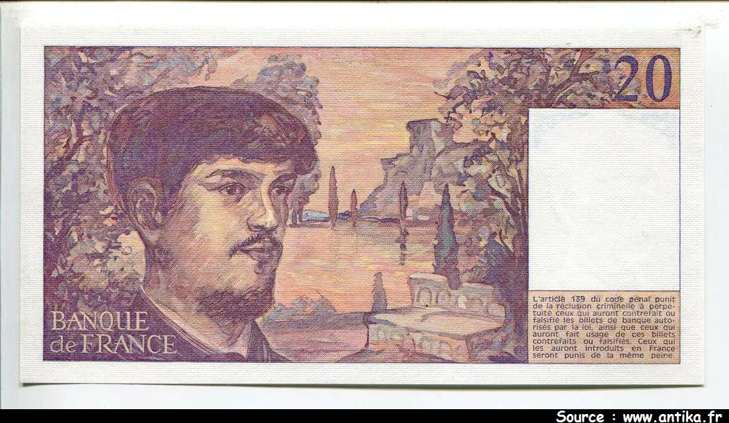 20 FRANCS DEBUSSY - Type 1980