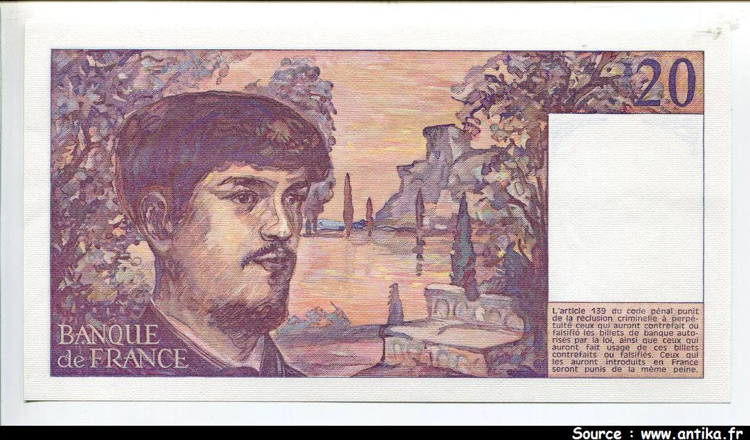 20 FRANCS DEBUSSY - Type 1980
